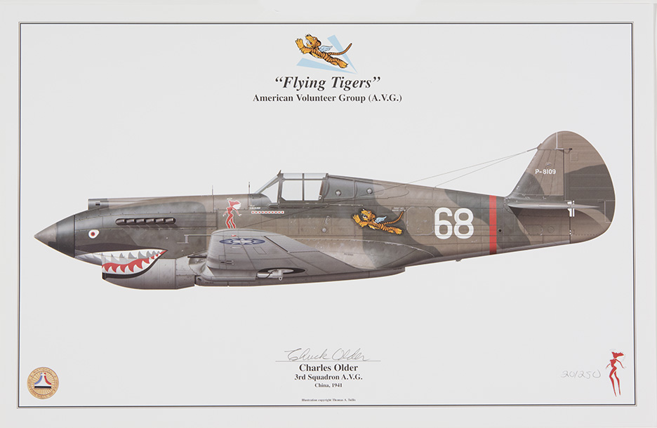 Tiger” P-40 Warhawk Signed Prints (Matched Set of 6) | National Hall